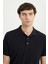 Pamuklu Slim Fit Dar Kesim Polo Yaka Jakarlı Esnek Tişört 4
