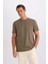 %100 Pamuk New Regular Fit Bisiklet Yaka Basic Düz Kısa Kollu Tişört V7699AZ25SP 1
