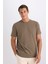 %100 Pamuk New Regular Fit Bisiklet Yaka Basic Düz Kısa Kollu Tişört V7699AZ25SP 3