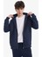 Comfort Fit Kapüşonlu İçi Yumuşak Tüylü Basic Düz Kalın Fermuarlı Sweatshirt D7599AX25SP 1