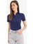 Slim Fit Dar Kesim Polo Yaka Fitilli Kaşkorse Kısa Kollu Tişört C6249AX25SP 4