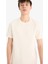 Regular Fit Bisiklet Yaka Dokulu Basic Düz Kısa Kollu Twill Tişört D7912AX25SP 4