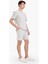 %100 Pamuk Relax Fit Twill Dokulu Cepli Şort E2590AX25SM 1