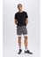 fit Slim Fit Dar Kesim Sporcu Penye Taytlı ŞORT E2760AX25SM 3