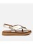 01SAH306940A540 KADIN Deri Gold Ayarlanabilir Düz Sandalet 1