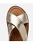 01SAH306940A540 KADIN Deri Gold Ayarlanabilir Düz Sandalet 4