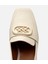 01ayh304000a400 Kadın Deri Ekru Tokalı Kalın Topuklu Klasik Loafer 5