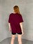 T-921 Bordo The Brand Yazılı Enjeksiyon Baskı Bisiklet Yaka Tişört 3