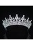 No.8 Boyutu Düğün Tacı Gelin Başlığı Altın Gümüş Renk Rhinestone Kristal Diadem Kraliçe Taç Prenses Tiaras Düğün Saç Takı (Yurt Dışından) 3