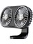 USB Araba Hava Çıkışı Gösterge Paneli Mini Fan 5V Otomatik Havalandırma Fanı Düşük Gürültülü Çift Kafa Otomatik Elektrikli Fan 3 Vites Elektrikli (Yurt Dışından) 2