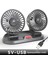 USB Araba Fanı Çift Kafa Fan Taşınabilir Otomatik Soğutma Fanı Soğutma Büyük Rüzgar Elektrikli Fan Araba Katlanır Fan Araba Ev Için (Yurt Dışından) 2