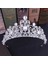 Gümüş Boncuklar Barok Gül Altın Kristal Yaprak Düğün Taç Kraliçe Tiaras Gelin Taçlar Kafa Gelin Aksesuarları Diadem Evlilik Saç Süsleme (Yurt Dışından) 1
