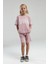 US2091 Soft Pembe Pamuklu Kız Çocuk Kısa Kollu Bermuda Takım 1
