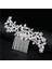 16X8CM 57G Gümüş Dıezı Gül Altın Gümüş Renk Saç Tarakları Gelin Kristal Rhinestones Inci Kadın Tokalar Gelin Başlığı Saç Takı Aksesuarları (Yurt Dışından) 1
