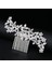 16X8CM 57G Gümüş Dıezı Gül Altın Gümüş Renk Saç Tarakları Gelin Kristal Rhinestones Inci Kadın Tokalar Gelin Başlığı Saç Takı Aksesuarları (Yurt Dışından) 3