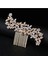 16X8CM 57G Gümüş Dıezı Gül Altın Gümüş Renk Saç Tarakları Gelin Kristal Rhinestones Inci Kadın Tokalar Gelin Başlığı Saç Takı Aksesuarları (Yurt Dışından) 5
