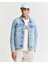Erkek Mavi Regular Fit Klasik Yaka Denim Ceket 7006514.993 2