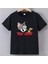 Kaliteli Pamuk Penye Unisex Erkek Kız Çocuk Baskılı Tshirt 5 6 7 8 9 10 11 12 13 14 Yaş Tom Jerry 1