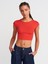30528 Pamuk Ve Modal Karışımlı Crop Top-Siyah 1