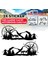2x Gövde Sticker Çıkartması Büyük Pusula Navigasyon Dağ Geyiği ile Kamp Van Motorhome Siyah (Yurt Dışından) 2