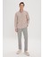 Comfort Fit Rahat Kesim Yan Cepli Desenli Beli Lastikli Pantolon 4