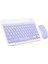 Kablosuz Klavye ve Mouse Set Type-C Şarjlı Bluetooth 2.4g Bağlantlılı Mor 1