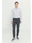 Slim Fit Dar Kesim Kırışmaz Kumaş Gofre Desenli Beli Lastikli Pantolon 2
