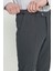 Slim Fit Dar Kesim Kırışmaz Kumaş Gofre Desenli Beli Lastikli Pantolon 5