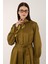 Apoletli Elbise Olive 2
