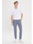 Slim Fit Dar Kesim Yan Cepli Pamuklu Esnek Armürlü Pantolon 3