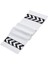 Sergeant 30 x 100 cm PAMUK(450 Gsm) Siyah-Beyaz 2'li Spor Havlusu Fitness Gym Golf Boks Havlusu 1