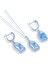 Aquamarin Taşlı Gümüş Set 4