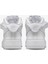 Air Force 1 Mid Leather Sneaker Unisex Hakiki Deri Günlük Spor Ayakkabı Beyaz 4