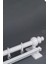 Beyaz 150 cm Tekraylı Rustik Perde Askı Seti (Ahşap Başlık ile Aluminyum Boru ve Ray) 2