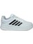 074-25 Deri Slash Anatomik Sneaker Beyaz Siyah 36-40 2