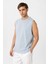 Bebe Mavi Relaxed Fit Erkek Kolsuz T-Shirt 1
