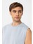 Bebe Mavi Relaxed Fit Erkek Kolsuz T-Shirt 3