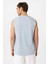 Bebe Mavi Relaxed Fit Erkek Kolsuz T-Shirt 4