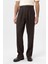 Kahve Keten Karışımlı Erkek Baggy Pantolon 1