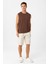 Kahve Relaxed Fit Erkek Kolsuz T-Shirt 2