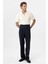 Lacivert Keten Karışımlı Erkek Baggy Pantolon 2