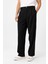 Siyah Yüksel Bel Relax Fit Pileli Erkek Pantolon 1