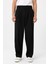Siyah Yüksel Bel Relax Fit Pileli Erkek Pantolon 3