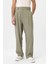 Haki Pileli Baggy Fit Erkek Pantolon 2