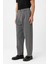 Gri Yüksel Bel Relax Fit Pileli Erkek Pantolon 3