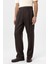 Kahve Keten Karışımlı Erkek Baggy Pantolon 3
