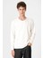 Beyaz Relaxed Fit Basic Erkek T-Shirt 2