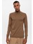 Açık Kahve Tam Boğazlı Erkek Triko 1