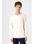Ekru Relaxed Fit Basic Erkek T-Shirt 1