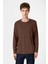 Kahve Relaxed Fit Basic Erkek T-Shirt 1